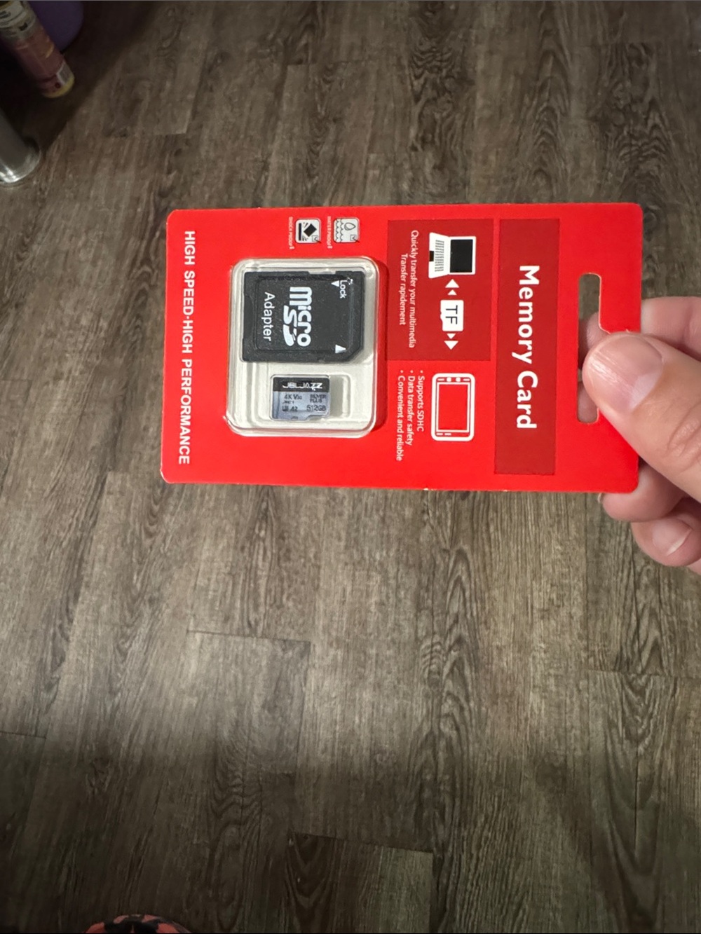 JBL Red MicroSD Memory Card with Adapter